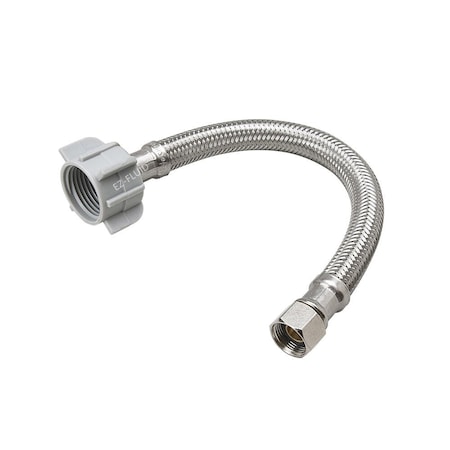 Ez-Fluid 7/8in BALLCOCK x 3/8in Comp x 12in, Toilet Supply Line Connector EZA1T12
